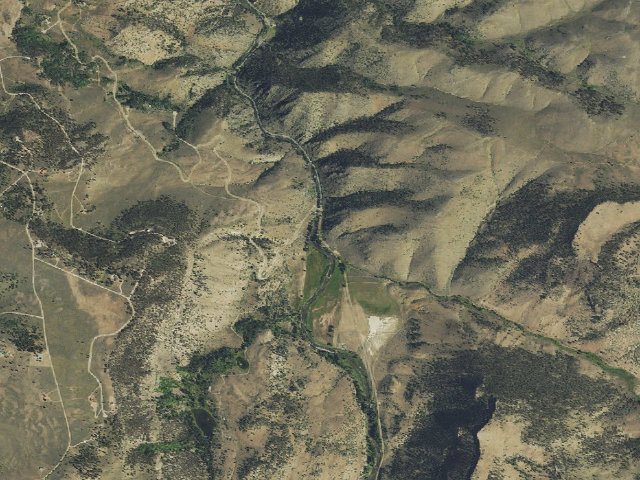 Aerial image of Red Bridge Campground