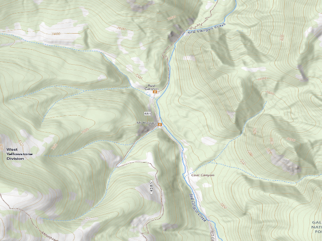 USGS topographic map of Red Canyon Camp 3