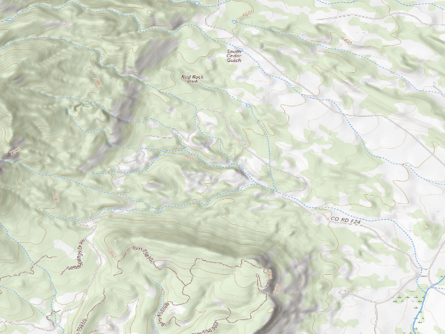 USGS topographic map of Red Canyon Park (Canon City)