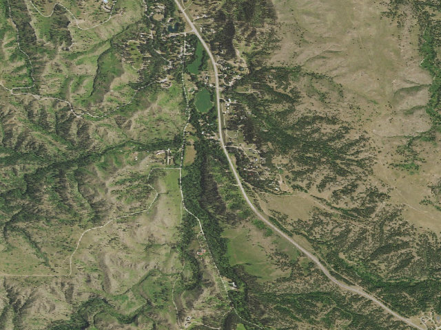 Aerial image of Red Cloud Campground