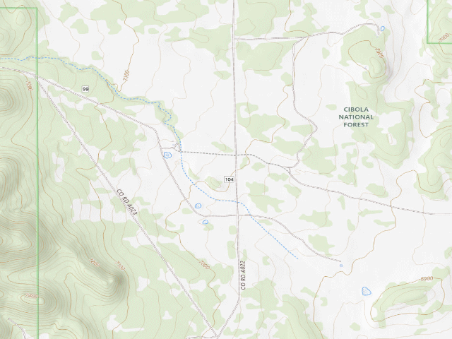 USGS topographic map of Red Cloud Campground