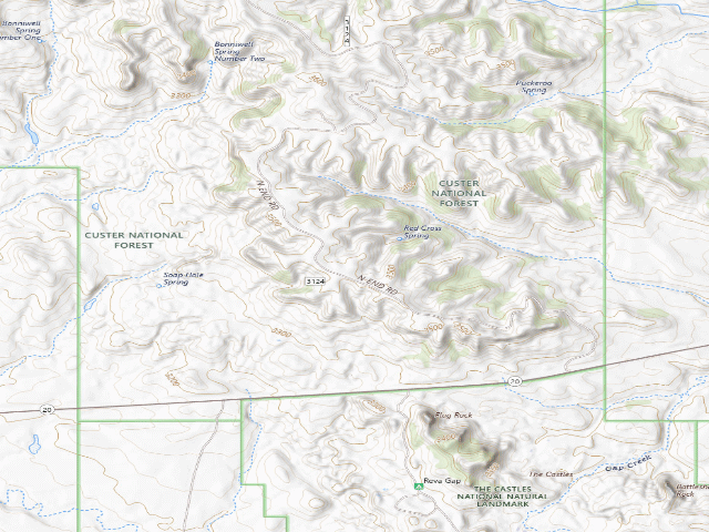 USGS topographic map of Red Cross Draw Finger