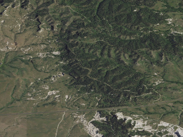 Aerial image of Red Cross Spring