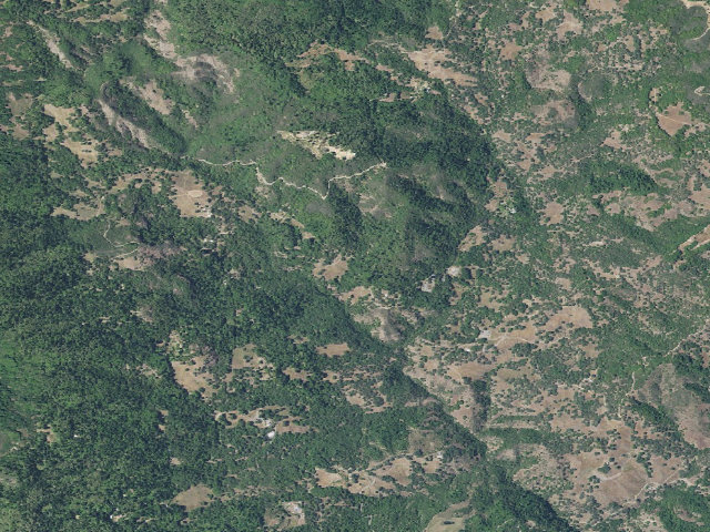 Aerial image of Red Elephant Mine Trail