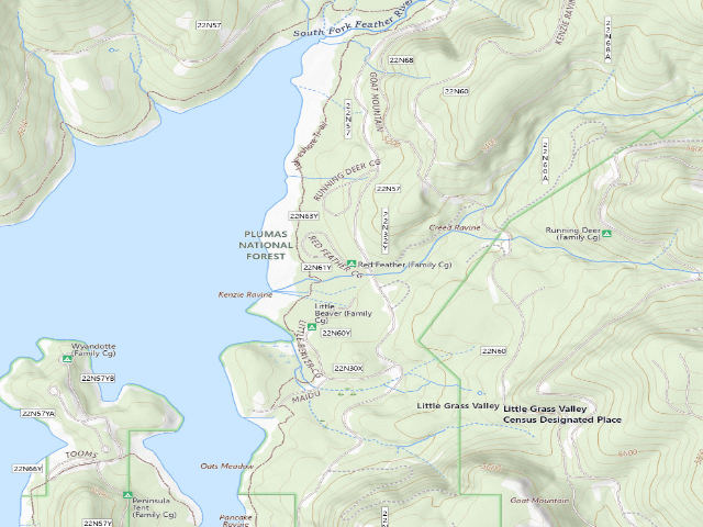 USGS topographic map of Red Feather (Family Cg)