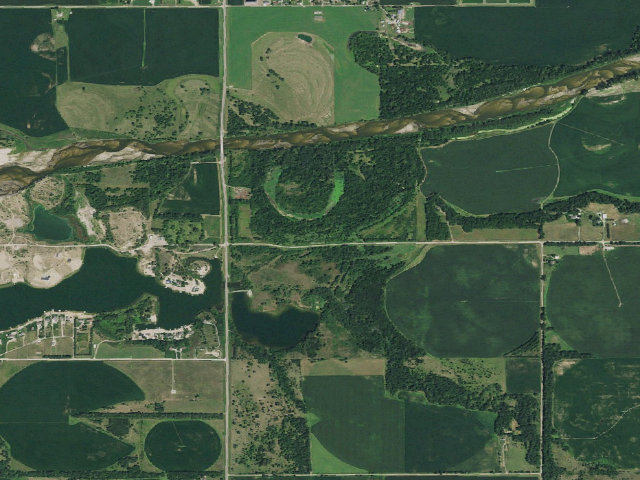Aerial image of Red Fox WMA