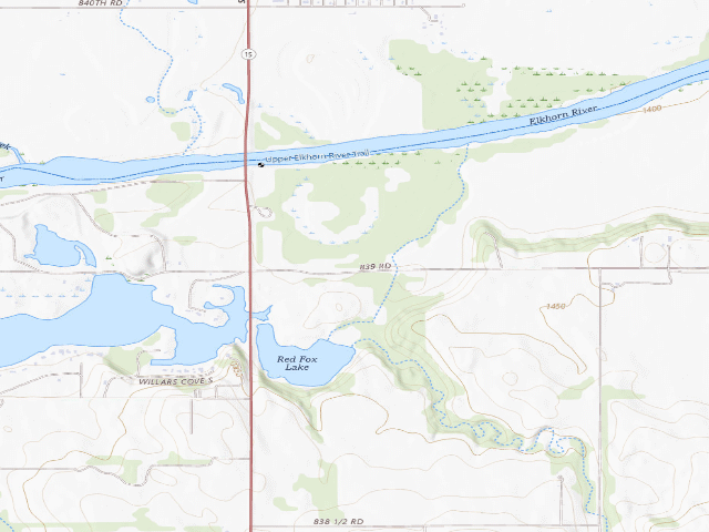 USGS topographic map of Red Fox WMA