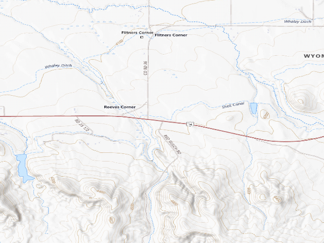 USGS topographic map of Red Gulch/Alkali Backcountry Byway