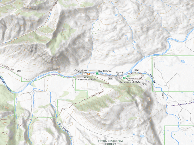 USGS topographic map of Red Hills Cg