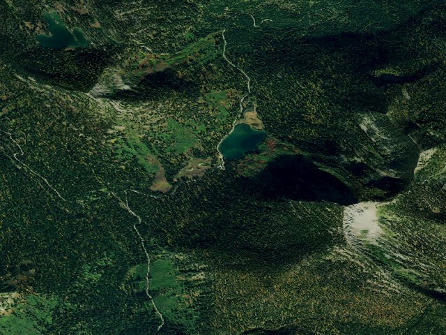 Aerial image of Red Meadow Lake Campground