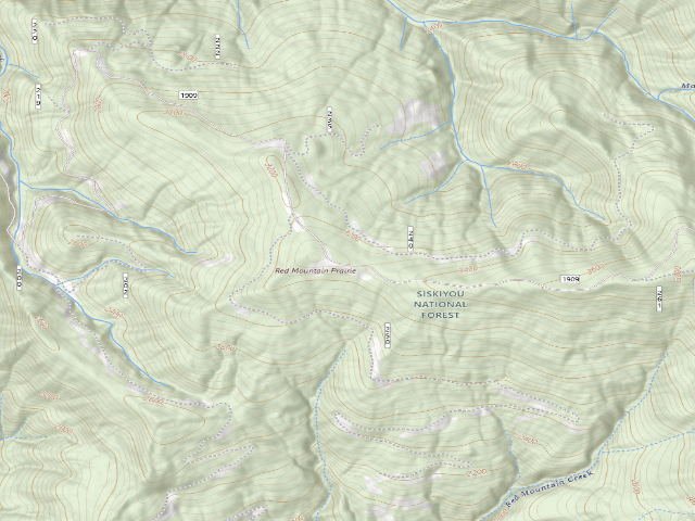 USGS topographic map of Red Mountain Prairie