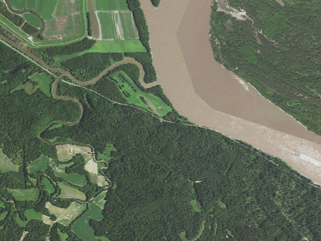 Aerial image of Red Rock Landing Conservation Area