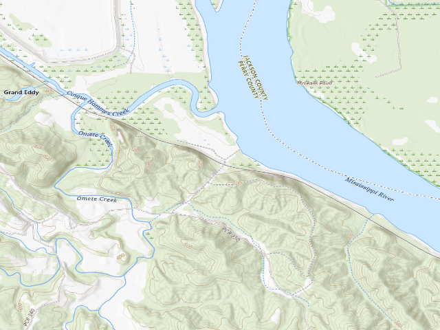 USGS topographic map of Red Rock Landing Conservation Area