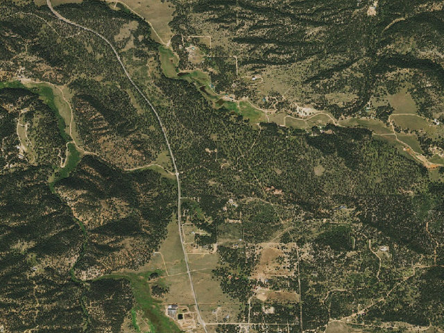 Aerial image of Red Rocks