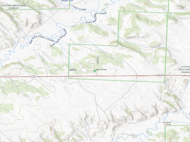 USGS topographic map of Red Shale