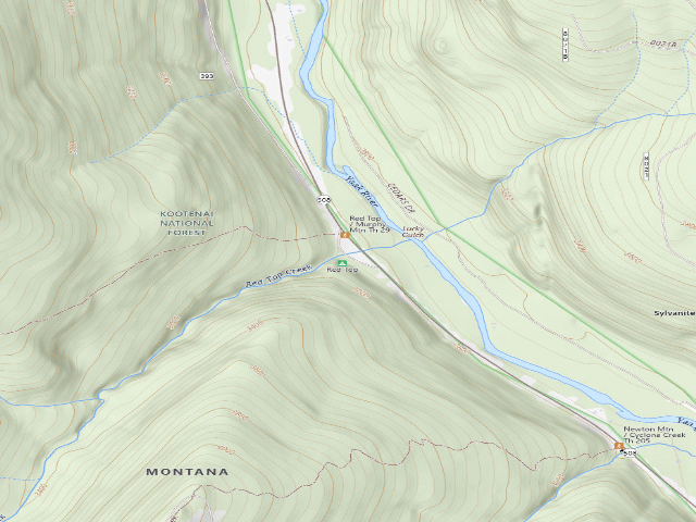 USGS topographic map of Red Top Campground