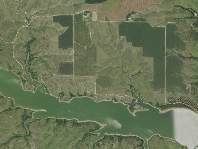 Aerial image of Red Willow Reservoir WMA