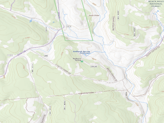 USGS topographic map of Redbank Spring