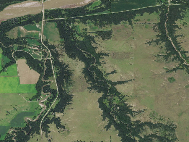 Aerial image of Redbird WMA