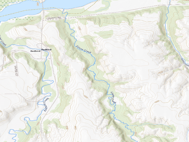 USGS topographic map of Redbird WMA
