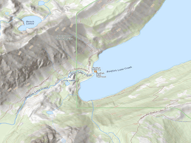 USGS topographic map of Redfish Inlet Cg