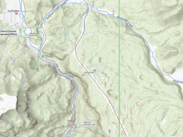 USGS topographic map of Redondo Campground