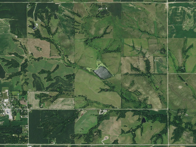 Aerial image of Redtail WMA