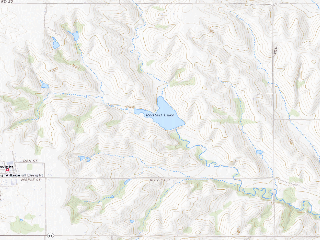 USGS topographic map of Redtail WMA