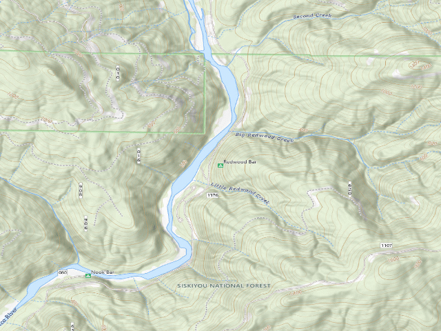 USGS topographic map of Redwood Bar