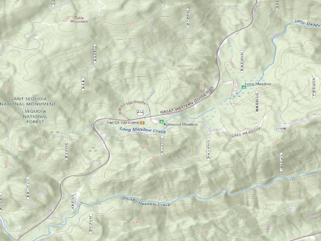 USGS topographic map of Redwood Meadow
