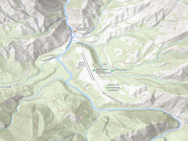 USGS topographic map of Reed Ranch Airfield
