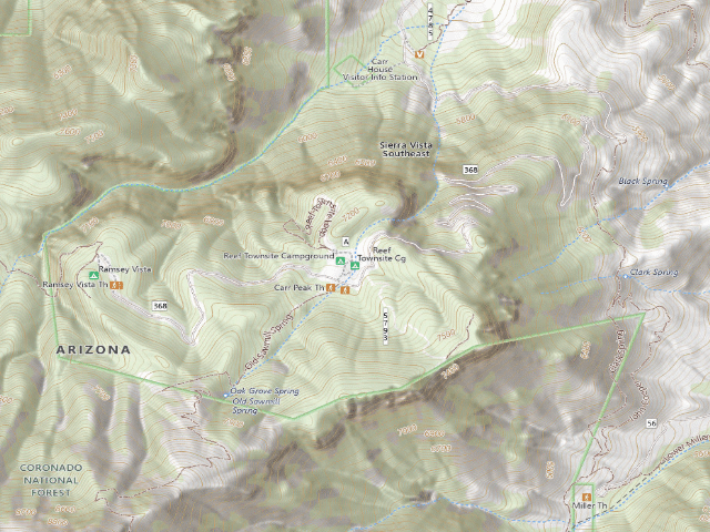USGS topographic map of Reef Townsite Cg