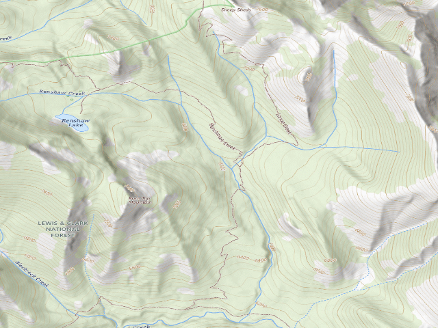 USGS topographic map of Renshaw 009