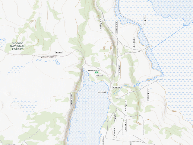 USGS topographic map of Reservoir F