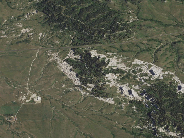 Aerial image of Reva Gap Campground