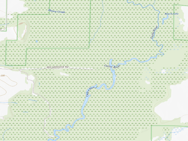 USGS topographic map of Rex Hancock Black Swamp Camping Area #2