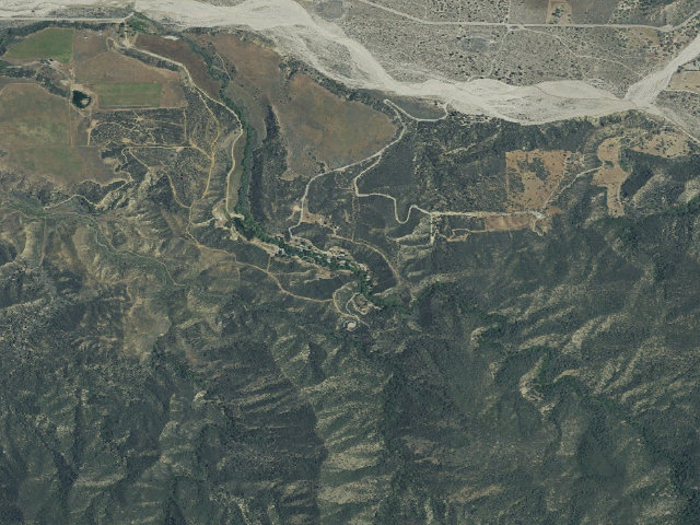 Aerial image of Reyes Creek