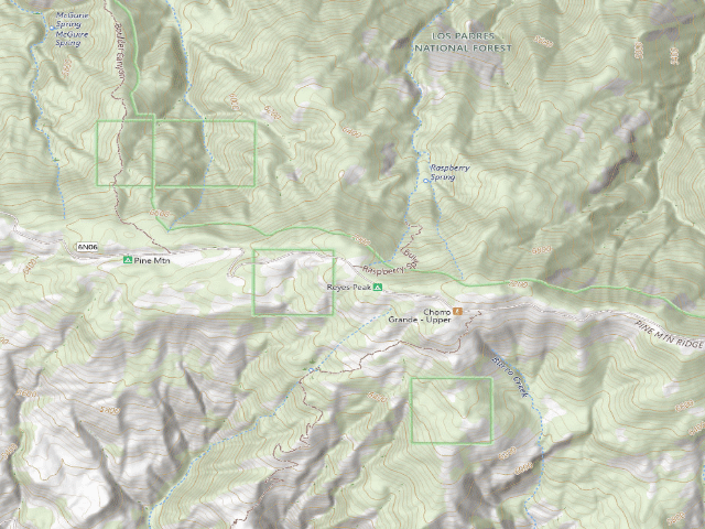 USGS topographic map of Reyes Peak