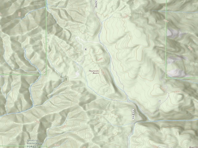 USGS topographic map of Reynolds Basin