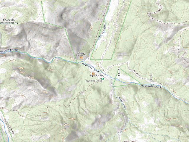 USGS topographic map of Reynolds Creek Campground