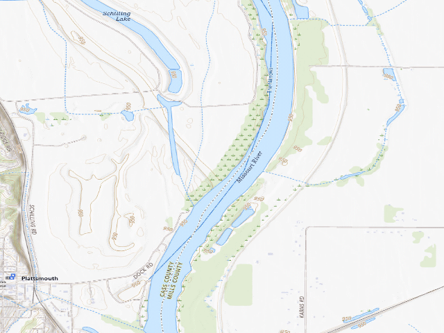 USGS topographic map of Rhoden WMA