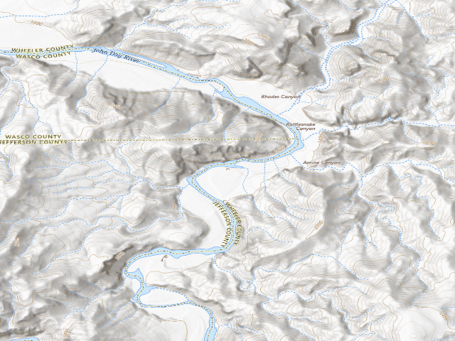 USGS topographic map of Rhodes Canyon
