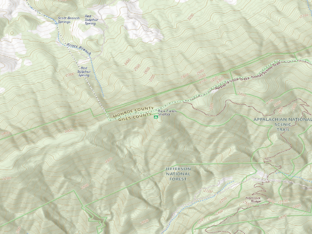 USGS topographic map of Rice Fields A.T. Shelter