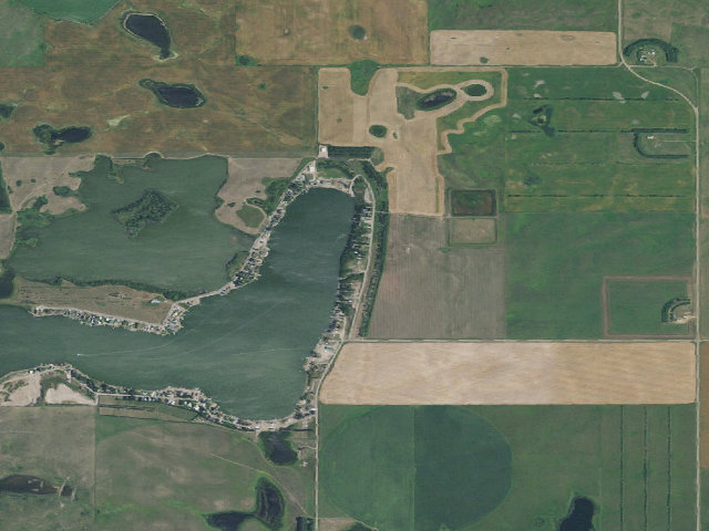 Aerial image of Rice Lake Park (Ward County)
