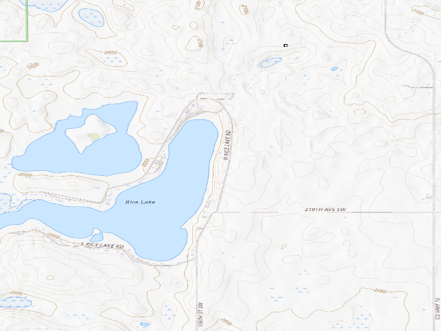 USGS topographic map of Rice Lake Park (Ward County)