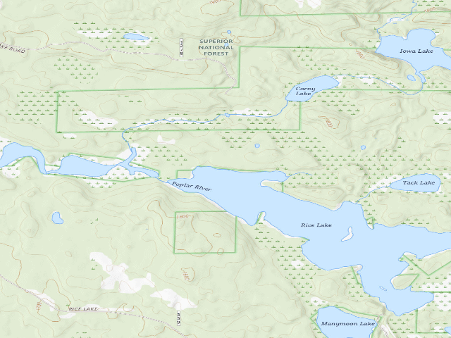 USGS topographic map of Rice Lake Site 1