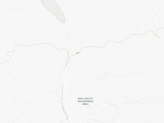 USGS topographic map of Rice Valley Wilderness