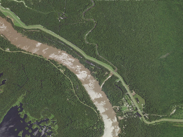 Aerial image of Richard K. Yancey WMA primitive camping area 1