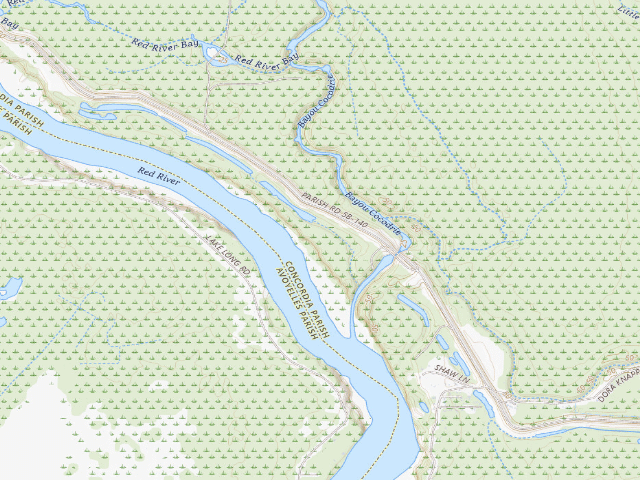 USGS topographic map of Richard K. Yancey WMA primitive camping area 1