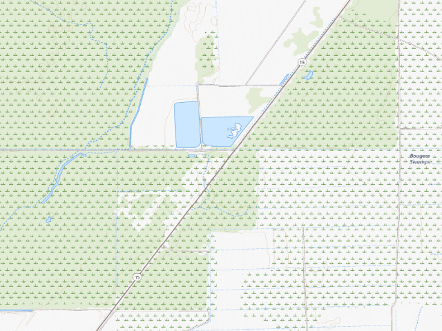 USGS topographic map of Richard K. Yancey WMA primitive camping area 3